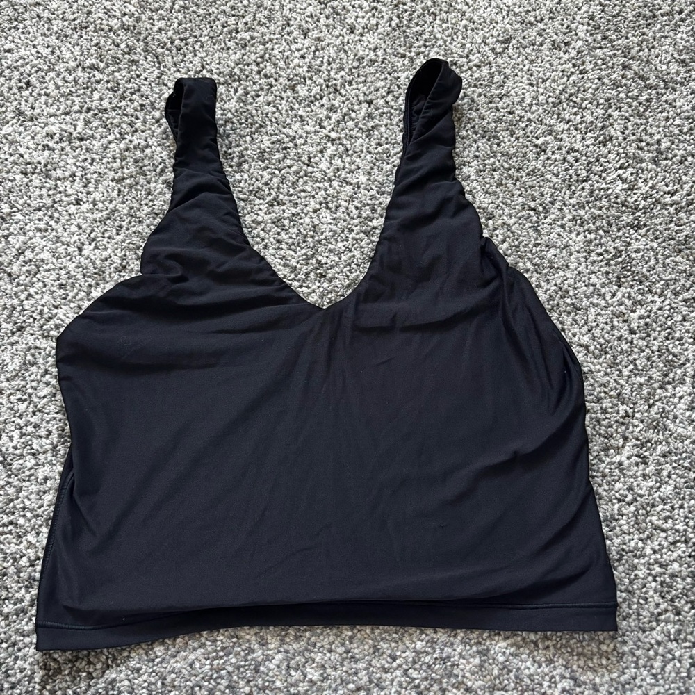 Aerie SmoothEZ Black V-Neck Top